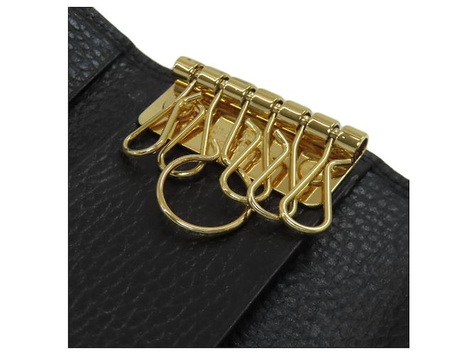 Porta-chaves de couro Gucci GG Marmont Preto - vista 5