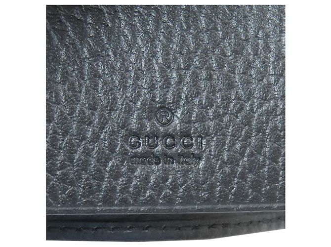 Porta-chaves de couro Gucci GG Marmont Preto - vista 6