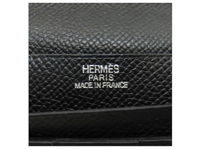 Cartera larga Hermès Bearn Soufflé Negro - vista 7