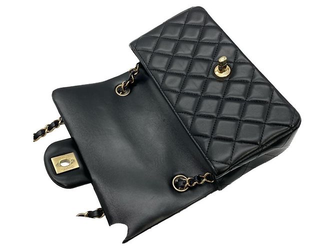 Borsa a Spalla Chanel Mini Matelassé 20 Chain Nero - vista 5