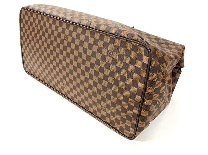 Borsa Boston Louis Vuitton Greenwich GM in Damier Ebene Marrone - vista 3