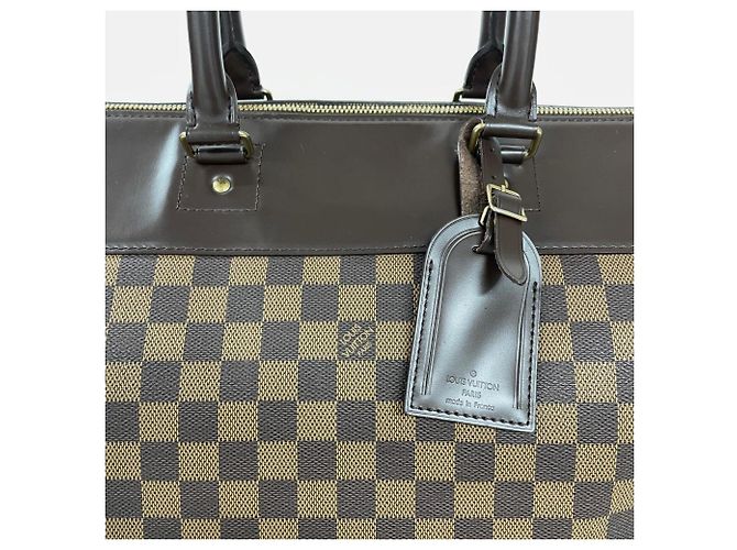 Borsa Boston Louis Vuitton Greenwich GM in Damier Ebene Marrone - vista 4
