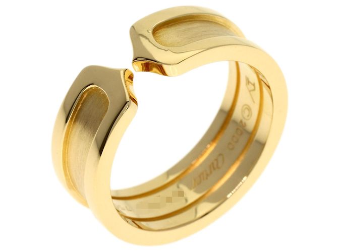 Anello C2 SM #51 in oro giallo 18K Cartier - vista 2