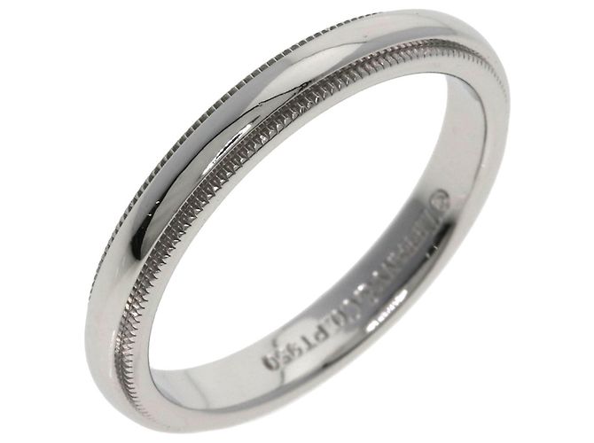 Anel Milgrain Tiffany & Co. em Platina 950 - vista 2