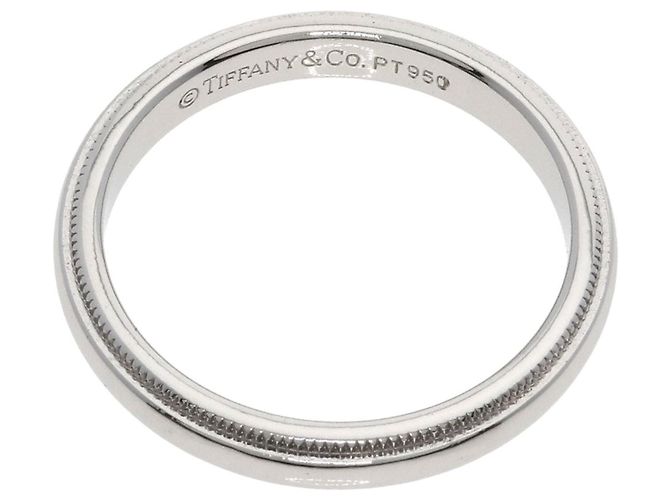 Anel Milgrain Tiffany & Co. em Platina 950 - vista 4