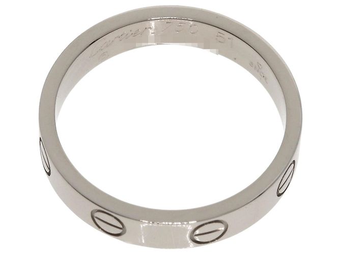 Cartier Mini Love Band Ring aus 18K Weißgold - Ansicht 4