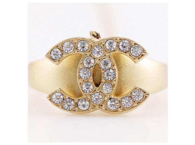 Chanel Ring mit Strasssteinen, vergoldet Golden - Ansicht 6