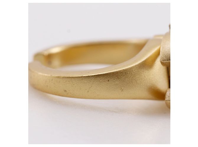 Chanel Ring mit Strasssteinen, vergoldet Golden - Ansicht 9