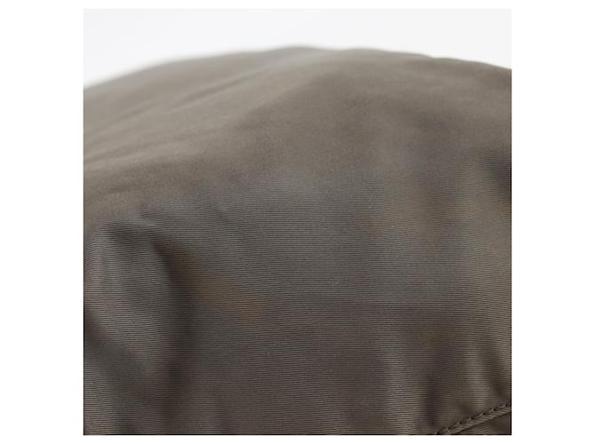 Borsa a tracolla in nylon marrone Prada - vista 8