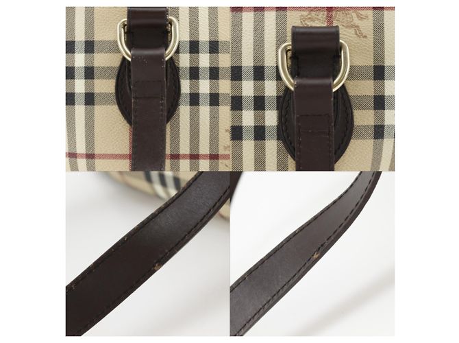 Borsa Tote Burberry Haymarket Check Beige - vista 14