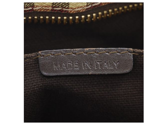 Borsa Tote Burberry Haymarket Check Beige - vista 17