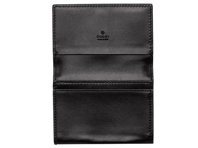 Tarjetero de cuero negro Gucci GG Marmont - vista 4