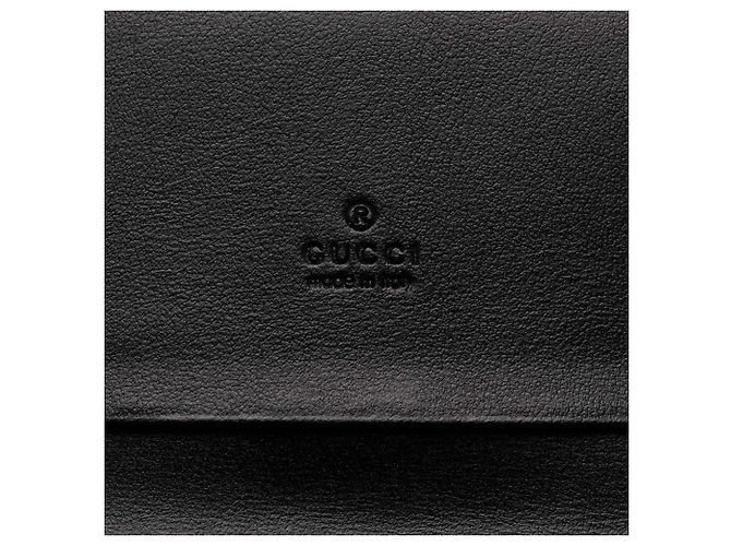 Tarjetero de cuero negro Gucci GG Marmont - vista 6