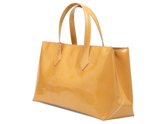Borsa Louis Vuitton Monogram Vernis Wilshire PM Beige - vista 2