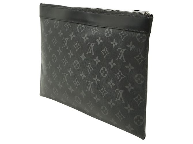 Pochette Louis Vuitton Monogram Eclipse Pochette Discovery Clutch Bag Schwarz - Ansicht 2