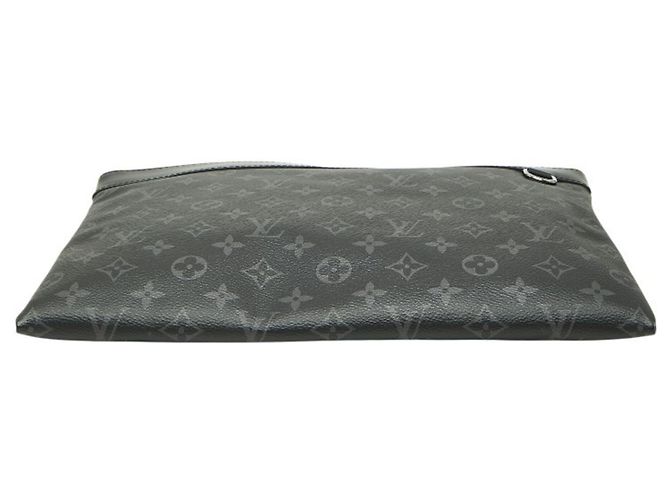 Pochette Louis Vuitton Monogram Eclipse Pochette Discovery Clutch Bag Schwarz - Ansicht 3