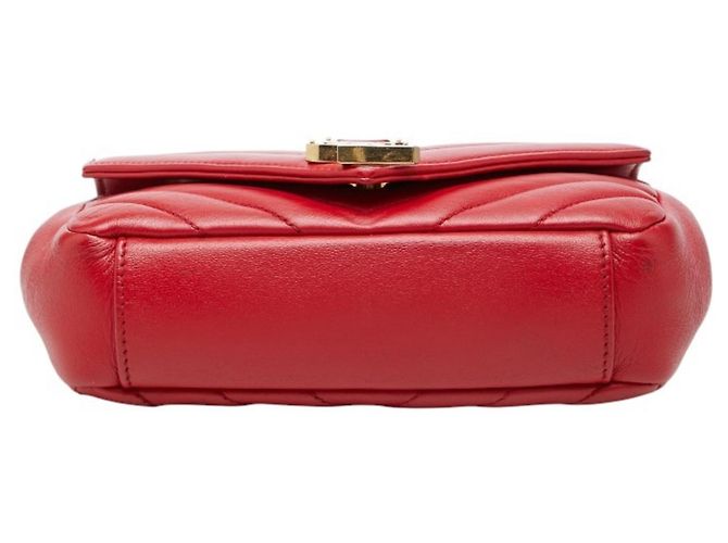 Borsa a tracolla Saint Laurent YSL Logo Baby Chai con catena Rosso D'oro - vista 3
