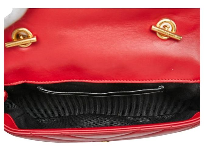 Borsa a tracolla Saint Laurent YSL Logo Baby Chai con catena Rosso D'oro - vista 6