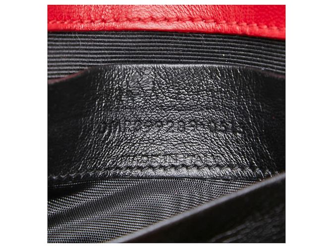Borsa a tracolla Saint Laurent YSL Logo Baby Chai con catena Rosso D'oro - vista 8