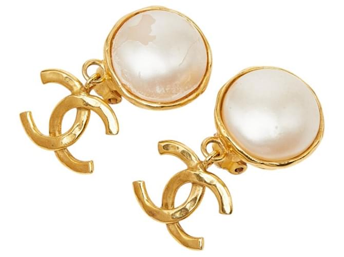 Orecchini Chanel Coco Mark Vintage Swing D'oro - vista 2