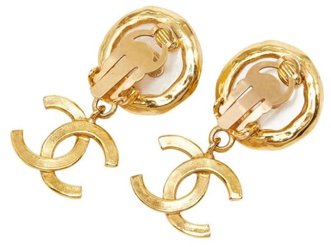 Orecchini Chanel Coco Mark Vintage Swing D'oro - vista 3
