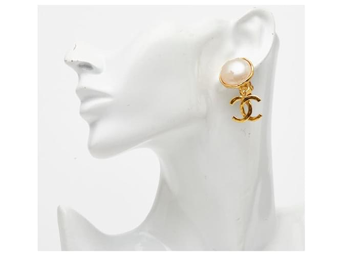 Orecchini Chanel Coco Mark Vintage Swing D'oro - vista 5