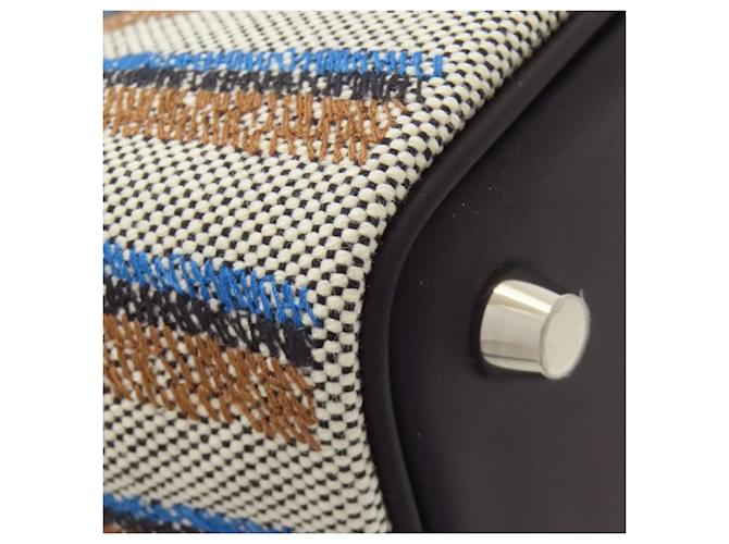 Hermès Borsa Hermes Picotin Lock PM Couverture Leather Marrone Nero Blu Crudo - vista 14