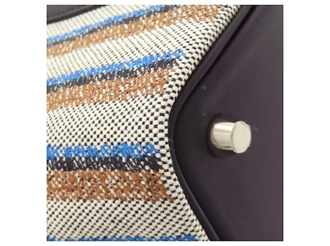 Hermès Borsa Hermes Picotin Lock PM Couverture Leather Marrone Nero Blu Crudo - vista 16