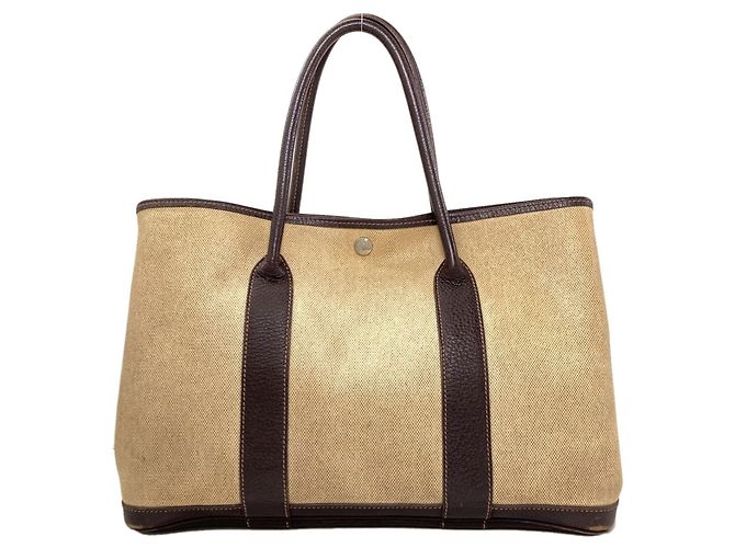 Hermès Borsa Hermes Garden Party PM Marrone - vista 2