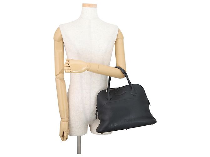 Hermès Borsa Hermes Bolide 31 in pelle Taurillon Clemence nera Nero - vista 4
