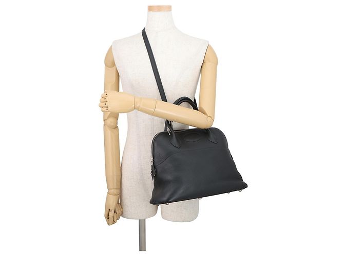 Hermès Borsa Hermes Bolide 31 in pelle Taurillon Clemence nera Nero - vista 5