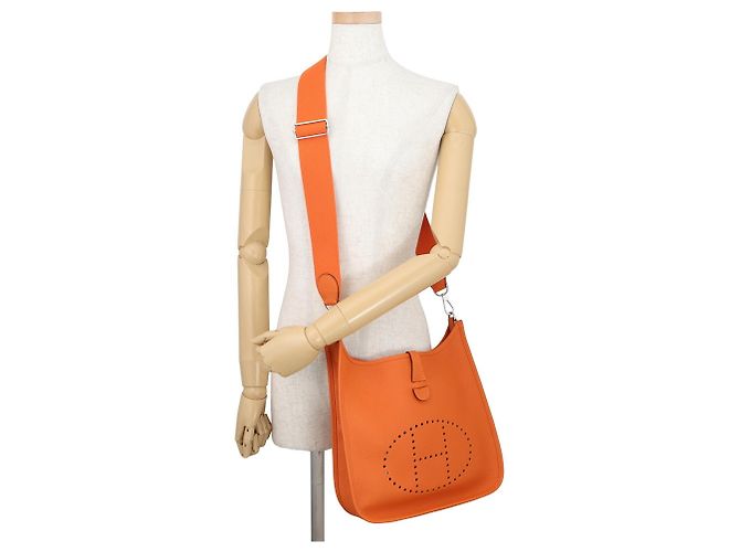 Hermès Borsa a tracolla Hermes Evelyne 3 PM Rosso - vista 4