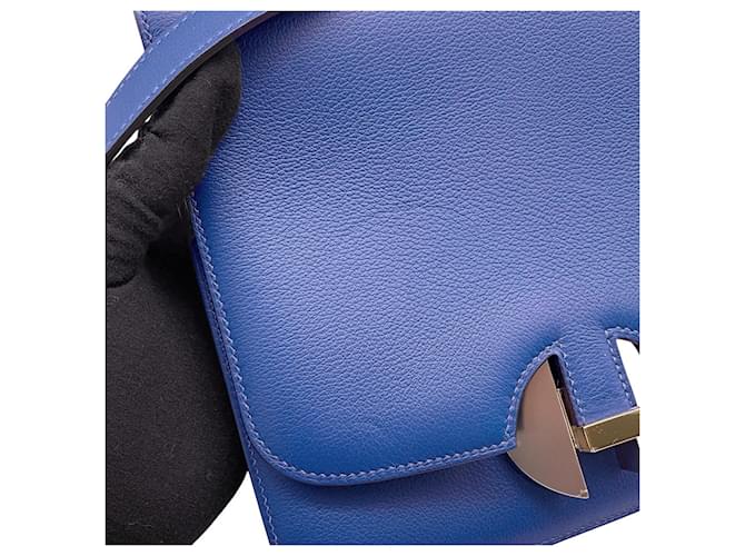 Hermès Borsa a Spalla Hermes Kara Blu - vista 7