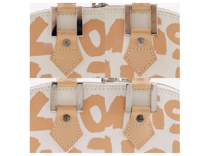 Borsa Louis Vuitton Alma PM Bianco Beige - vista 12