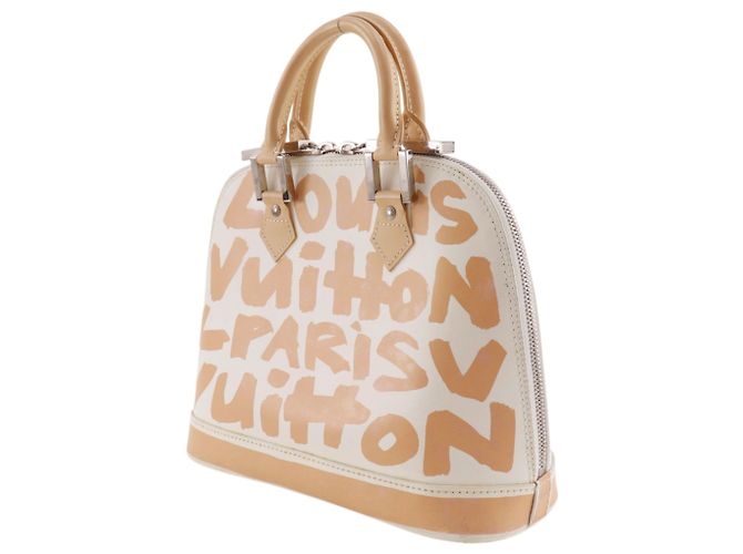 Borsa Louis Vuitton Alma PM Bianco Beige - vista 2