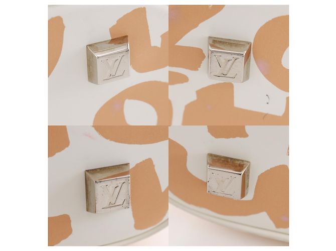Borsa Louis Vuitton Alma PM Bianco Beige - vista 7