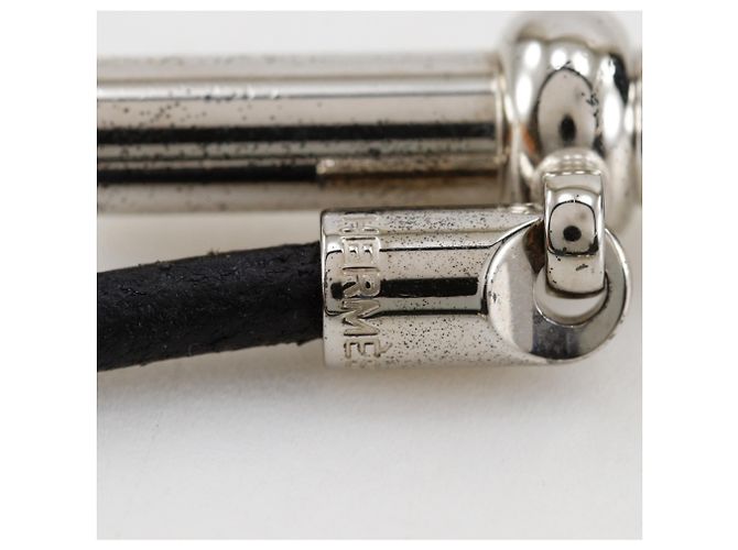 Pulseira Grenan Hermès em preto e prata - vista 10