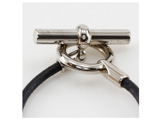 Pulseira Grenan Hermès em preto e prata - vista 8