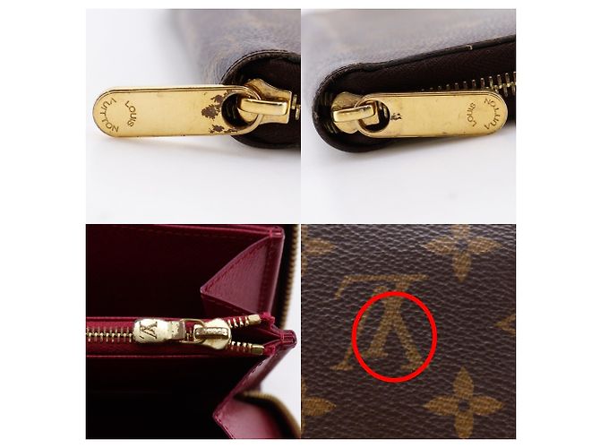 Portafoglio lungo Zippy Louis Vuitton Marrone Rosso Fuschia Monogramma - vista 15