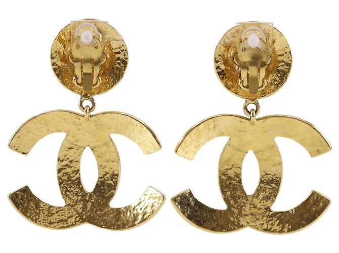 Orecchini a clip Chanel Coco Mark placcati oro D'oro - vista 3
