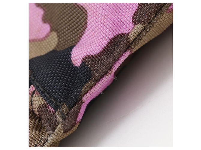 Borsa a Spalla Prada Camouflage VA0886 Marrone Rosa - vista 10