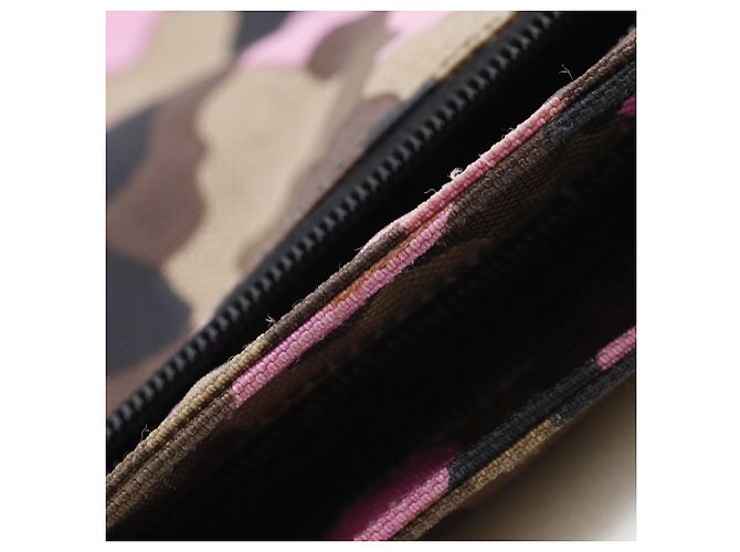 Borsa a Spalla Prada Camouflage VA0886 Marrone Rosa - vista 11