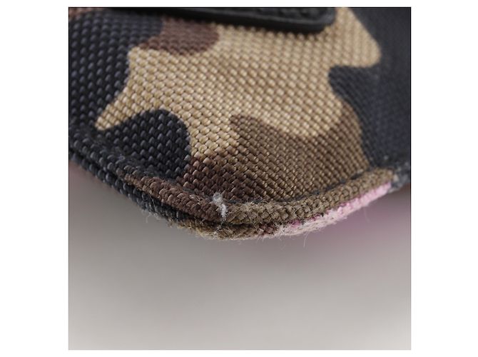Borsa a Spalla Prada Camouflage VA0886 Marrone Rosa - vista 5