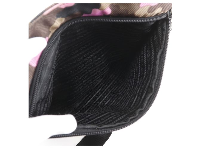 Borsa a Spalla Prada Camouflage VA0886 Marrone Rosa - vista 6