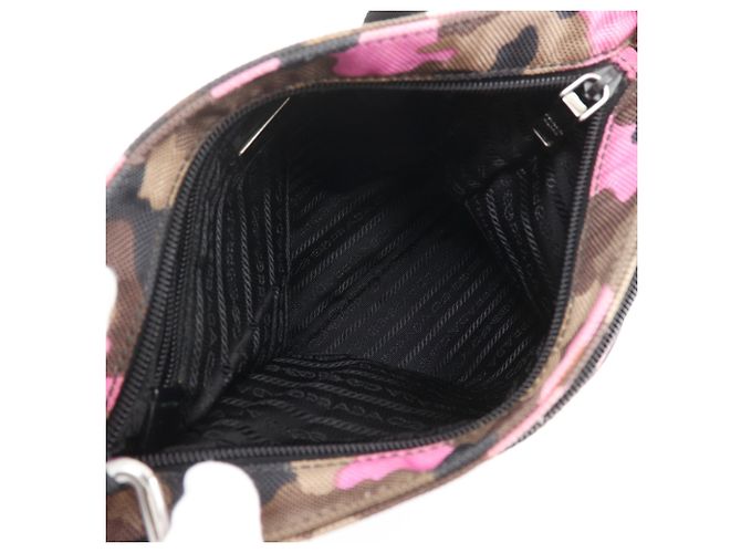 Borsa a Spalla Prada Camouflage VA0886 Marrone Rosa - vista 7