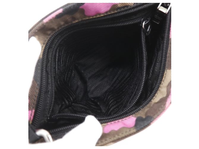 Borsa a Spalla Prada Camouflage VA0886 Marrone Rosa - vista 8