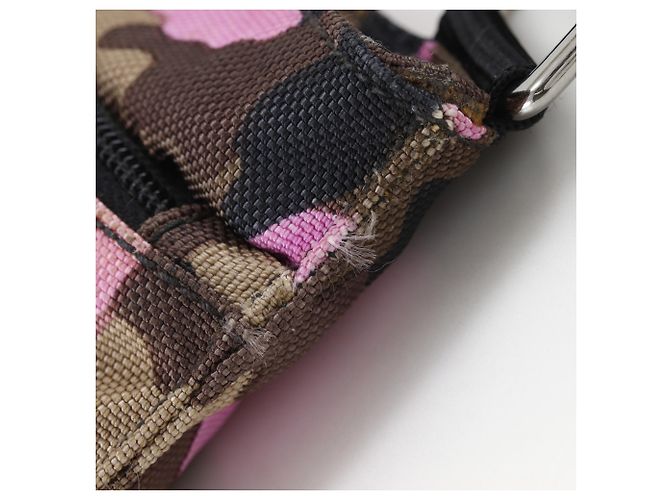 Borsa a Spalla Prada Camouflage VA0886 Marrone Rosa - vista 9