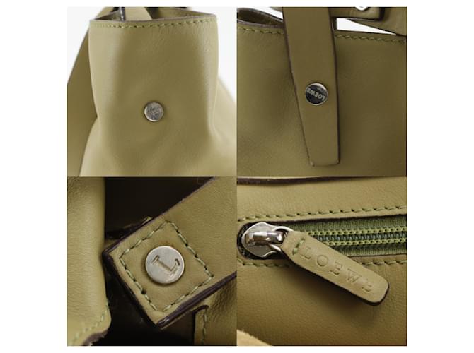 Borsa a Spalla Loewe Anagram Verde oliva - vista 11