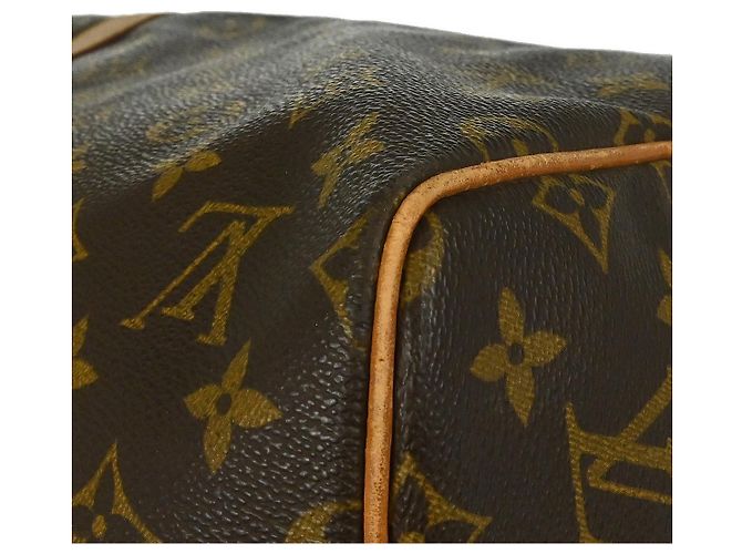Borsa Keepall Louis Vuitton in tela Monogram 55 Marrone - vista 6