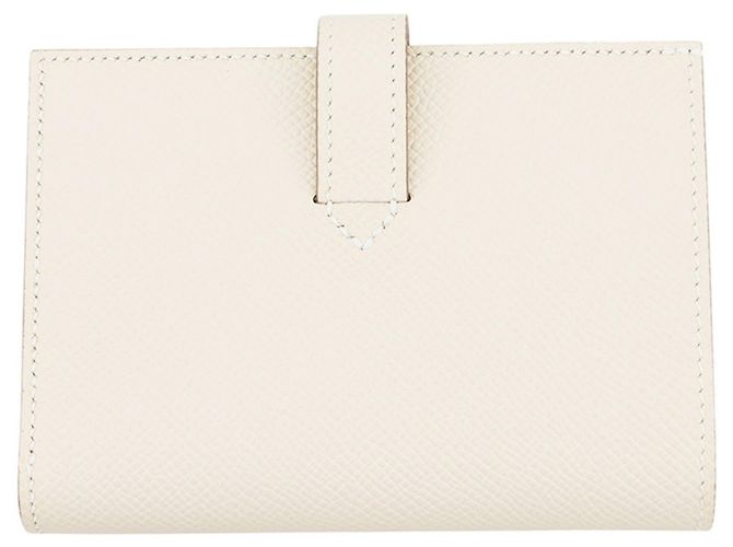 Hermès Portafoglio bi-fold Hermes in pelle Epsom Craie - vista 3